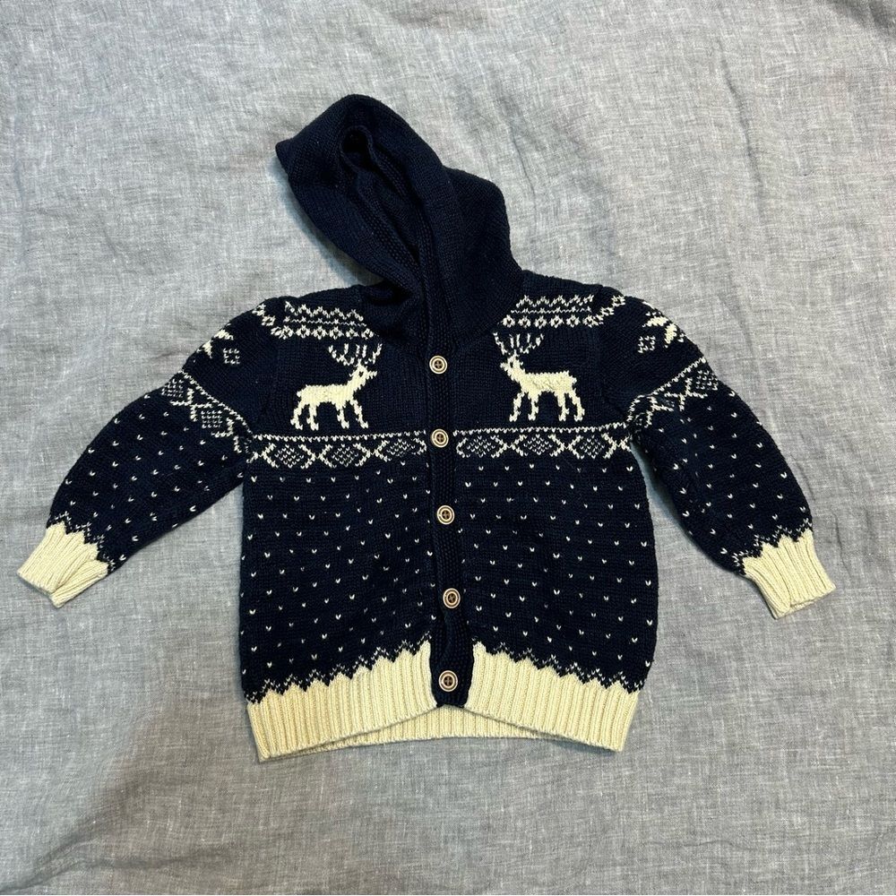 Ralph Lauren Navy and Cream Kids Sweater